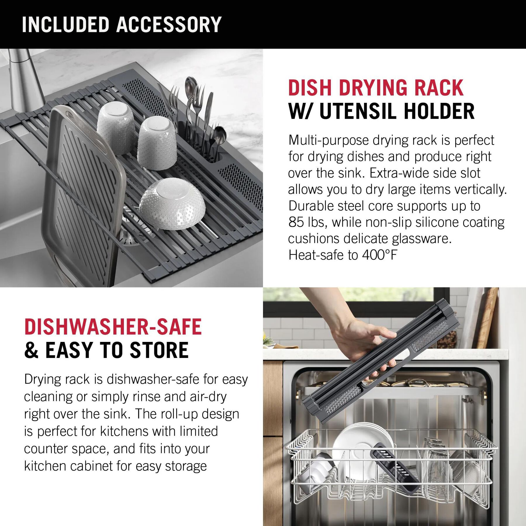30&rdquo; Retrofit Farmhouse Apron Front 16 Gauge Stainless Steel Single Bowl Kitchen Sink for Undermount / Drop-In Installation with Accessories